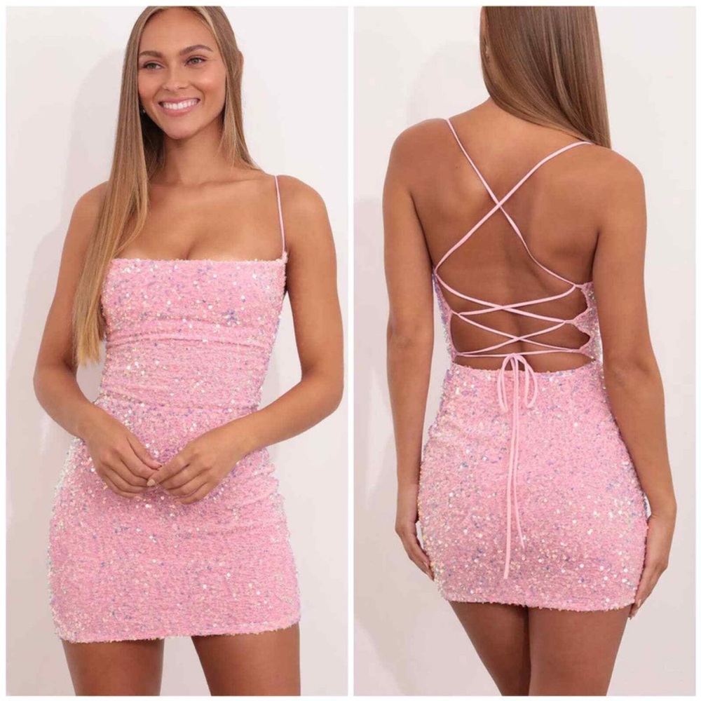 Lucy in the Sky Pink Sequin Mini Dress